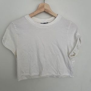 Topshop white cut off tee